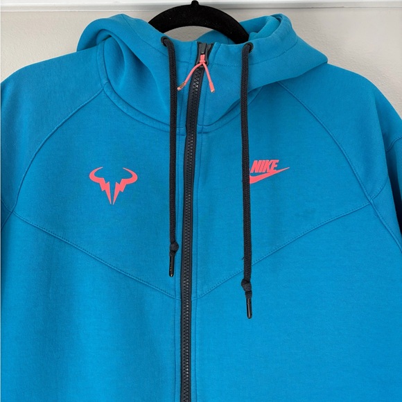 Nike Teal Full-Zip Hoodie with Pink Accents - Picture 3 of 7